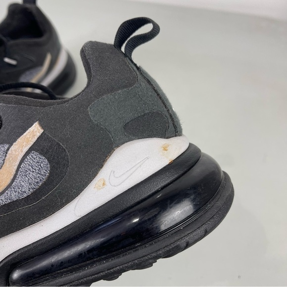 Nike Air Max 270 React Low Top Sneakers Black Grey Women's Size 7.5 AT6174-001 - Picture 7 of 9